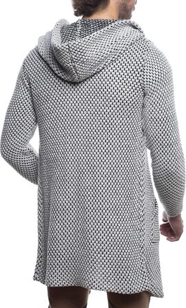 Чоловічий кардиган Carisma з капюшоном, довгий, сірий, розмір L