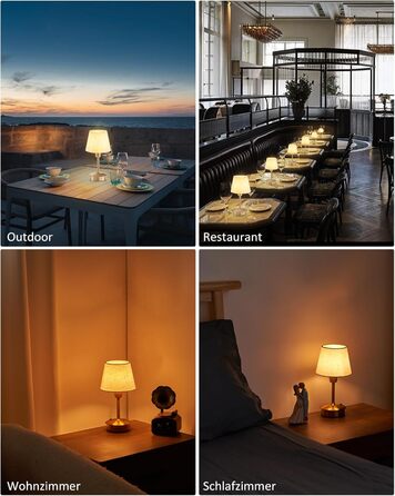 LED-лампа Egobasic настільна бездротова, 5200mAh, торкання, диммування, для дому та вулиці