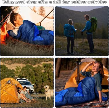 Zusentee 4-Season Sleeping Bag - Waterproof, Lightweight, Ultralight for Adults & Kids - Camping, Hiking, Travel
