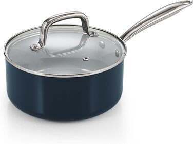 Набір посуду Cook N Home: 10 предметів, антипригарне покриття, кераміка, індукція, блакитний