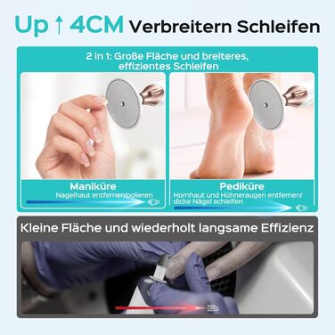 COSLUS C43 Професійний електричний набір для манікюру та педикюру: для догляду за нігтями рук та ніг, видалення кутикули, 5 швидкостей, білий