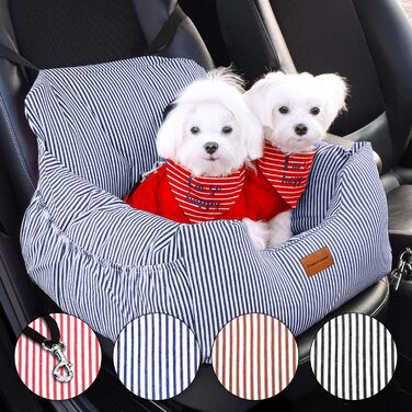 Автокрісло для собак Wahrer Tierliebe® з ременем безпеки, блакитне, для малих, середніх та великих собак (M)