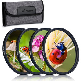 Набір макро-фільтрів JJC 67mm для Canon, Nikon, Sony, Olympus, Fuji (4 шт. +2, +4, +8, +10)