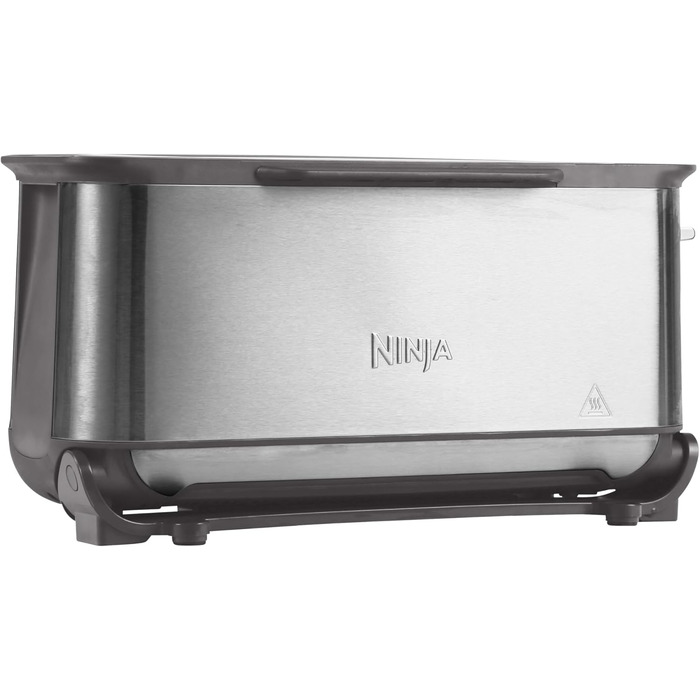 Тостер 3-в-1 Ninja Foodi ST202EU: електрогриль з кришкою, паніні-прес, 7 функцій, 7 режимів тосту, дека, піддон для крихт, нержавіюча сталь