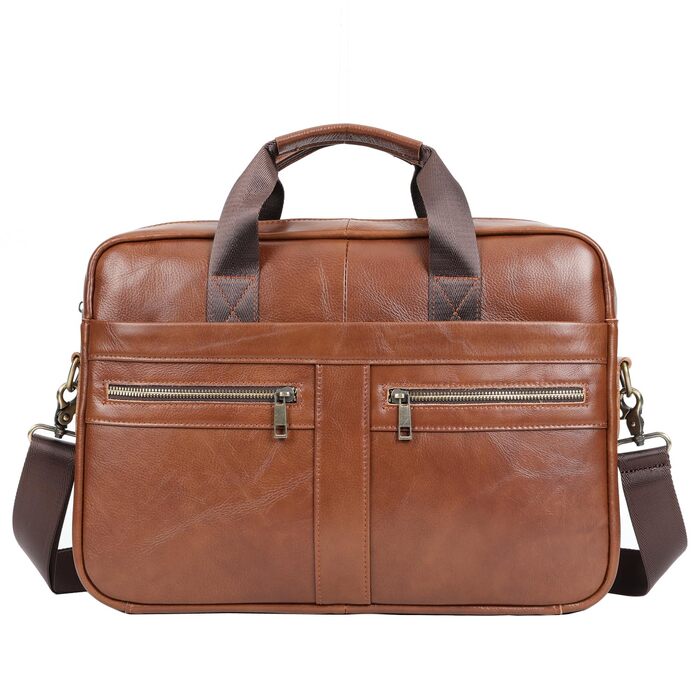 Шкіряна сумка-месенджер через плече Crossbody для чоловіків та жінок, коричнева (#03)