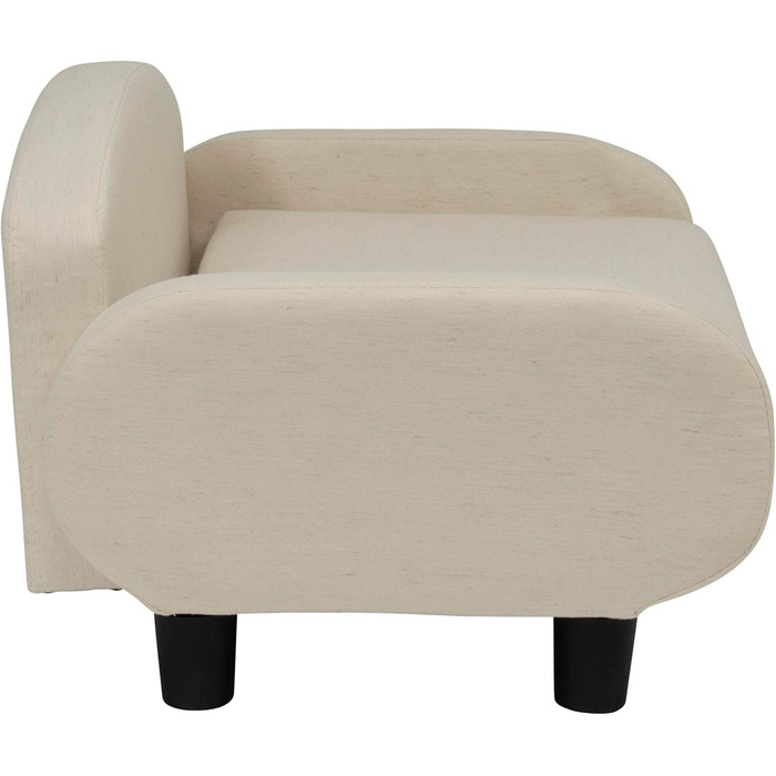 Софа для домашніх тварин Paws & Purrs, 80 см, низька спинка, знімний чохол для матраца (Еспресо / Вівсянка)