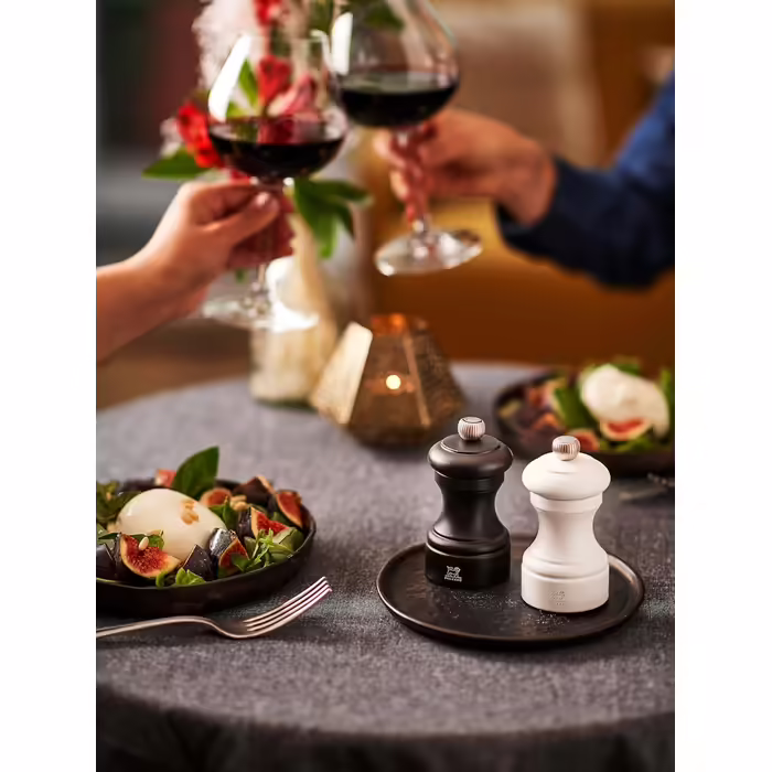 Набір млинків для перцю та солі PEUGEOT Bistro, класичне регулювання помолу, 10 см, дерево, натуральний/чорний