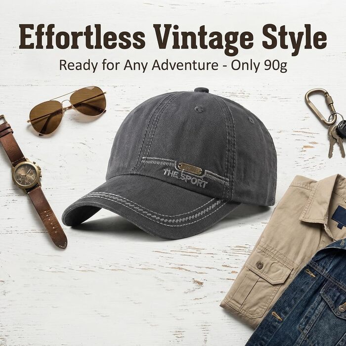 Бейсболка YAMEE з деніму для чоловіків та жінок, унісекс, для спорту, риболовлі та кемпінгу, один розмір (сірий)