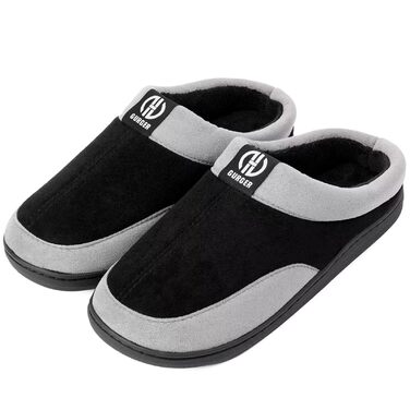 Чоловічі домашні тапочки з меморі-піною, неслизькі, для дому та вулиці, розмір 40-51 (EU), чорного кольору