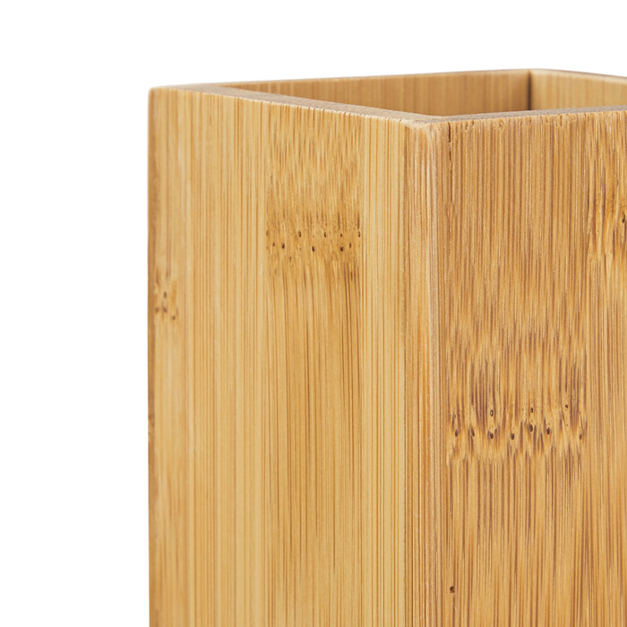 Relaxdays Bamboo Toothbrush Holder