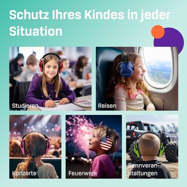 Навушники захисні Vanderfields Premium для дітей 3-12 років, шумозаглушення 33.2 dB