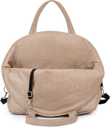 Чохол-переноска для собак та котів Petsen 3в1 – автокрісло, переноска, сумка – ручної роботи в ЄС – миється, з подушкою (Бежевий)