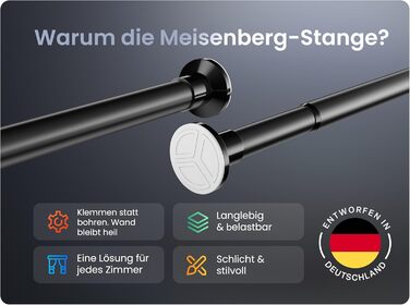 Штанга для душу без свердління 160-210 см, срібна, Ø 25 мм, телескопічна, з кріпленнями. Підходить для ванної, душу та перегородки. Телескопічна штанга для вікна 50-80 см, матовий чорний