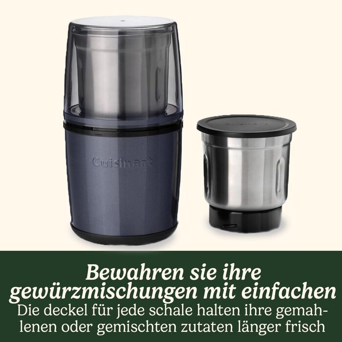 Електричні набори для солі та перцю Cuisinart | Перезаряджувані млини для спецій | Без батарейок, синій