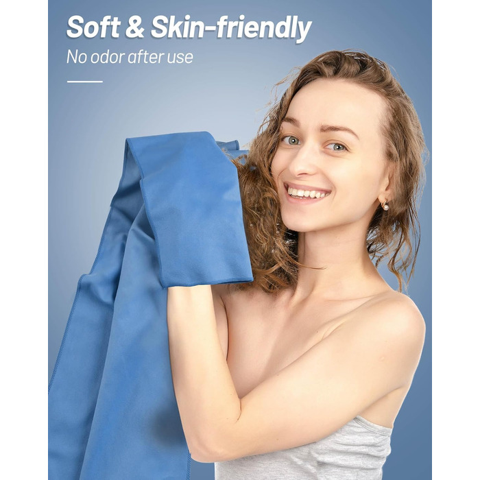 Набір рушників з мікрофібри GZXYA (3 шт.): великий (180x60 см) + 2 маленьких (80x40 см), швидковисихаючі, для спорту та відпочинку