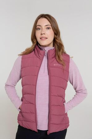Жіночий жилет Mountain Warehouse Opal з утеплювачем - легка термокуртка, кишені на блискавці, водовідштовхувальний (32, Рожевий)