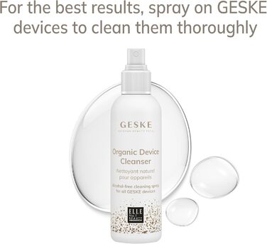 GESKE Sonic LED Full-Body Brush - Щітка для тіла з LED та Sonic-вібрацією | 9 в 1 | Інтенсивне пілінгування та масаж | Глибоке очищення | Білий