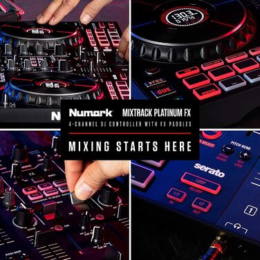 DJ-контролер Numark Mixtrack Platinum FX + навушники Numark HF125 для Serato DJ (4-Deck)