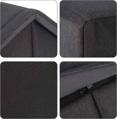 Будка для собак та котів EUGAD з плюшевою подушкою, 45x40x45 см, сіра