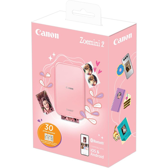 Canon Zoemini 2: Портативний фотодрук Bluetooth 5.0 (Рожеве золото)