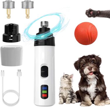 Електричний точило для кігтів собак KrallenSchleifer Pro Salon - 2 швидкості, тихий, з набором насадок (1+2)