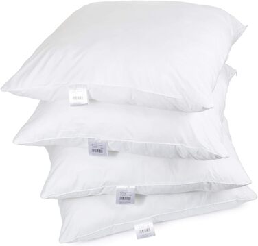 H&F Heimtextilien Top Quality Cushion 80x80 4-Piece Set | Allergy-Friendly Pillow with Oeko-TEX Certified | Cover: 100% Microfiber | Filling: 1100 Grams Polyester 4 80 x 80 cm