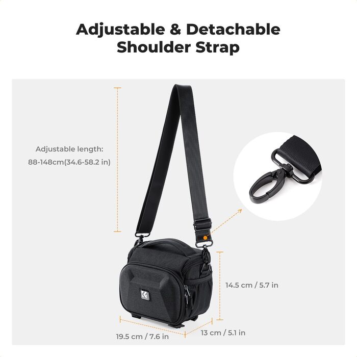 Сумка для камери K&F CONCEPT для DSLR/SLR, фотосумка, рюкзак, фоторюкзак, фотосумка на плече зі штативним кріпленням