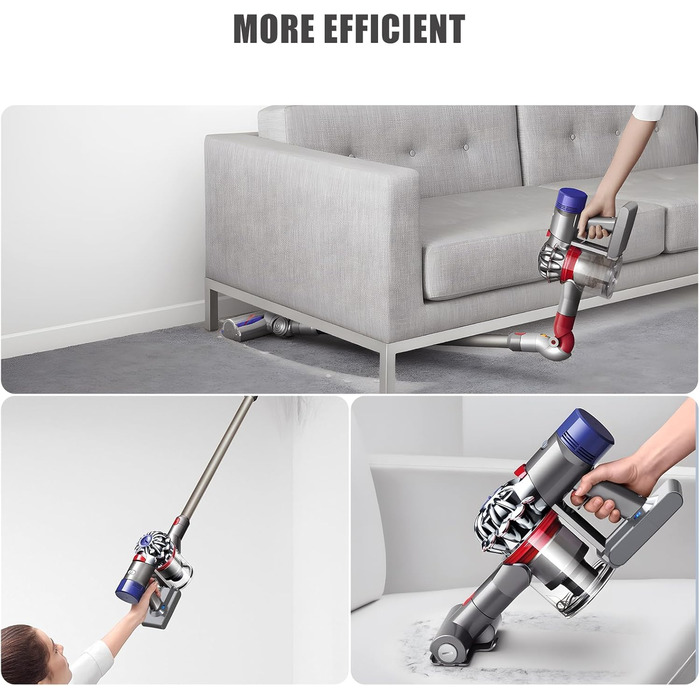 Замінний акумулятор EVARY 8000mAh для пилососів Dyson V8 Absolute Animal Motorhead Pro SV10 (2 фільтри + 1 щітка)