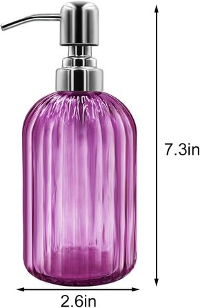 Набір дозаторів для мила 2 шт, 400 мл, скляні з нержавіючою сталею, для ванної, кухні