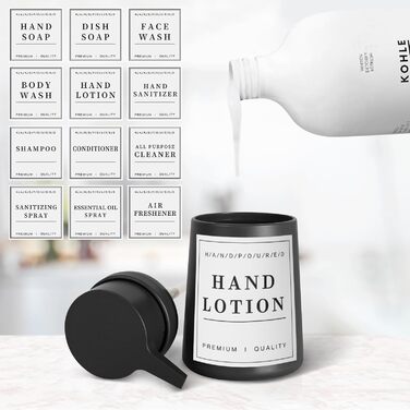 Дозатор для мила з пластику, 2 шт. - дозатори для мила з помпою для ванної, кухні, мийної кімнати, чорний