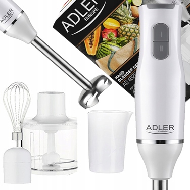 Ручний блендер ADLER AD4620, 800 Вт, білий