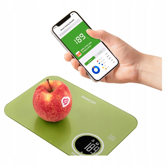 Кухонні ваги Sencor SKS 7070GG, зелені, до 5 кг