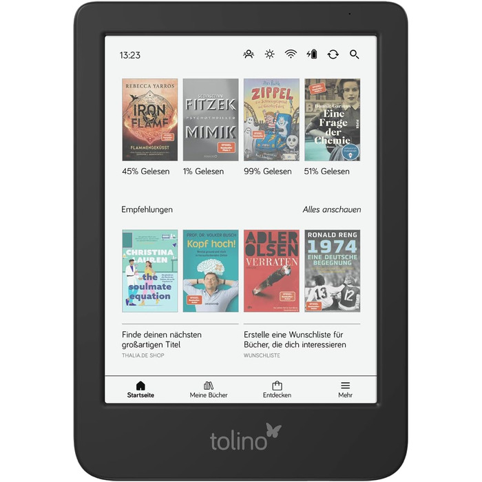eReader Tolino Shine Color - кольоровий ридер для читання електронних книг
