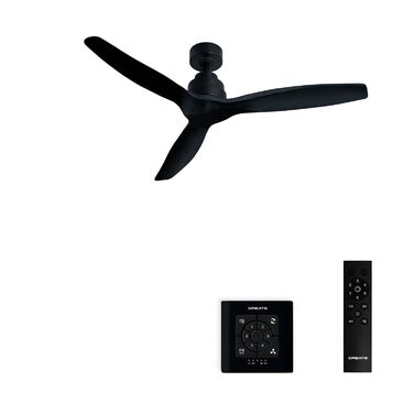 Стельовий вентилятор CREATE WINDSTYLANCE з підсвічуванням, чорний, WiFi, пульт, 132 см, двосторонній, 40W