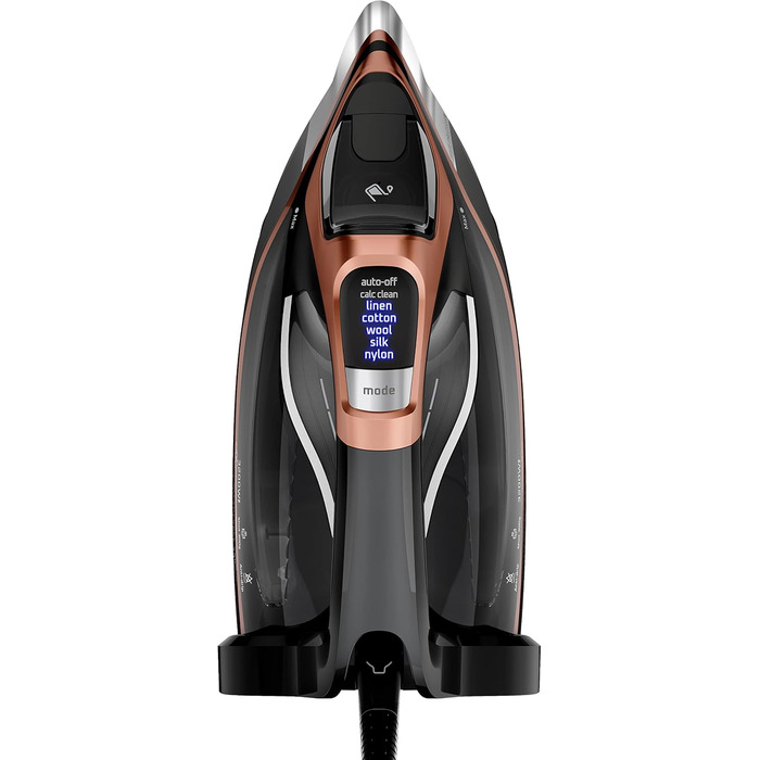 Rowenta DW9510 Steamforce Pro Steam Iron | 3200 Watts | Pump System | 75 g/min continuous steam output | 300 g/min steam boost | 2 steam settings | 350 ml water tank | Black/Copper 300g/min steam boost - Rowenta's most powerful