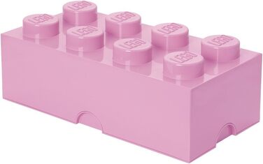 LEGO коробка для зберігання, 8 пінів, 12 л, світло-рожева, стосована