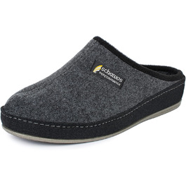 Чоловічі фетрові домашні тапочки Schawos 6030 з устілкою, жорсткою підошвою, неслизькі, сірі, 42 EU