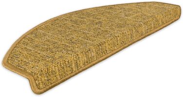 Ступінчасті килимки Kettelservice-Metzker Altona напівкруглі | Одинарні та набори I Килимки на сходи, золотий колір, 26 шт.