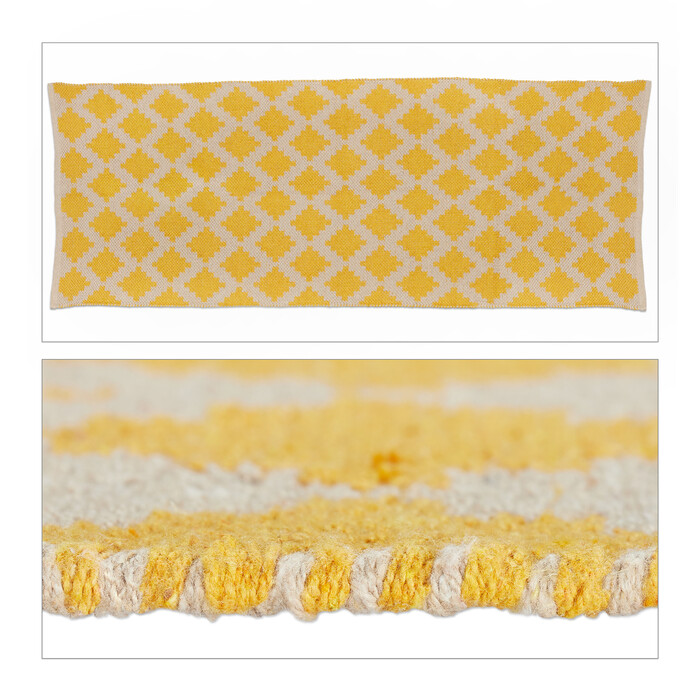 Relaxdays Cotton Rug, 80 x 200 cm