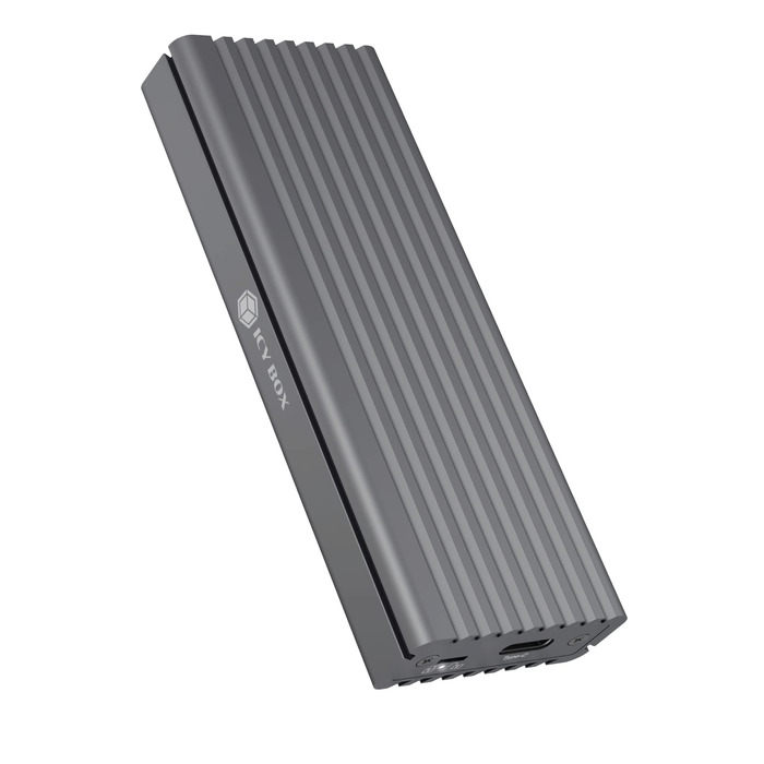 Зовнішній корпус для M.2 PCIe SSD ICY BOX IB-1817M-C31, USB 3.1 Type-C, алюмінієвий, антрацит