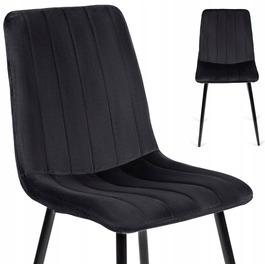 Стілець Mebel Elite, велюр, чорний, 1 шт.