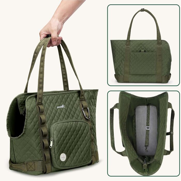 Транспортна сумка для собак Pecute, XL, 39*30*19 см, до 6 кг, темно-зелена