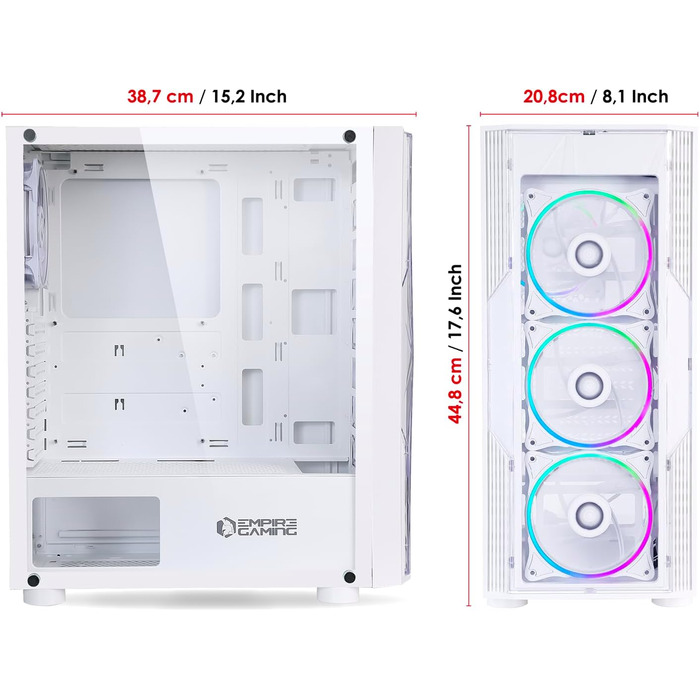 Комп'ютерний корпус EMPIRE GAMING Diamond – ігровий корпус середнього розміру ATX з RGB підсвічуванням