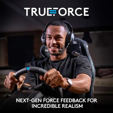 Рульове колесо Logitech G923 TRUEFORCE з педалями для Xbox Series X|S, Xbox One/PC, з технологією TRUEFORCE, 1000 Гц, чорне