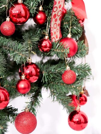 24 штуки новорічних кулі для ялинки, 4 см, пластик, міцні, для декору ялинки