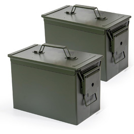 Ammunition Box, US Ammo Box, Cartridge Box, Lithium Battery Storage Box, Ammunition (Lockable - 28cm) (Army Green - 30cm*2)