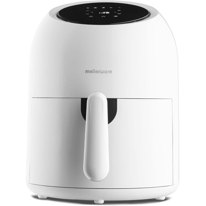 Фритюрниця повітряна MELLERWARE 1450W з скляним контейнером 4.5L, 9 програм, сенсорний дисплей, таймер 60 хв, для миття в посудомийній машині