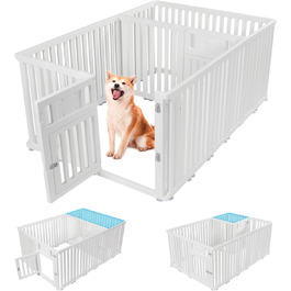 Клітка-вигул для цуценят та собак CEIEVER, 186x126x75 см, біла