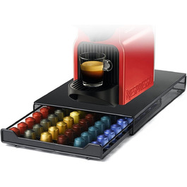 Утримувач для капсул кави HiveNets, коробка-висувна для Nespresso, на 60 капсул, червоний (Getaway Solids)