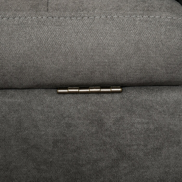 HOMCOM 3-Seater Sofa Fabric Sofa Loveseat Gray with Removable Cushions Made of Cotton and Rubberwood 166.5 x 62 x 82 cm